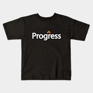 Progress artistic typographic design Kids T-Shirt